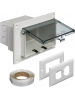 Arlington DBHR1CGC - Low Profile InBox for Flat Surfaces (Retrofit) - 1-Gang - Horizontal Mount - Weatherproof Cover - Clear